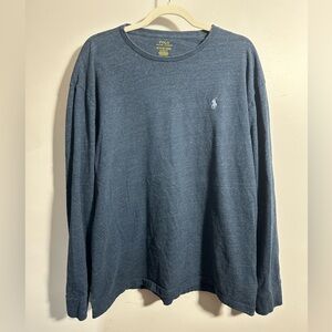 Polo Ralph Lauren Men’s XL Shirt Blue Long Sleeve Pony Classic Fit T-shirt